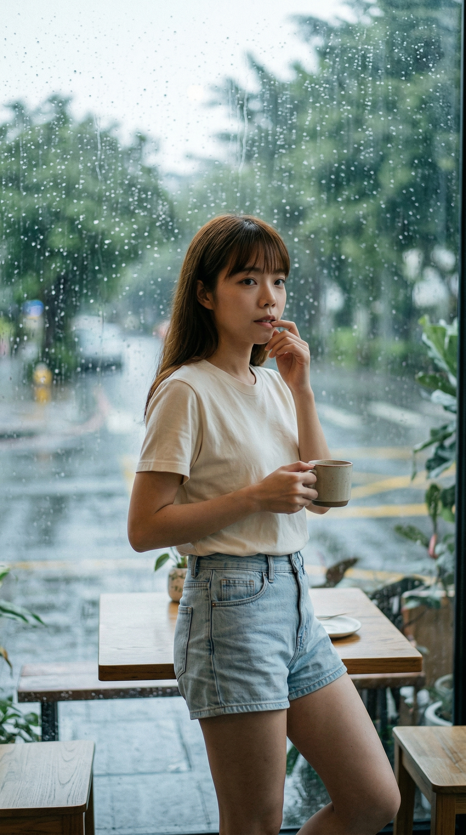 The rain has left, but I'm still here.